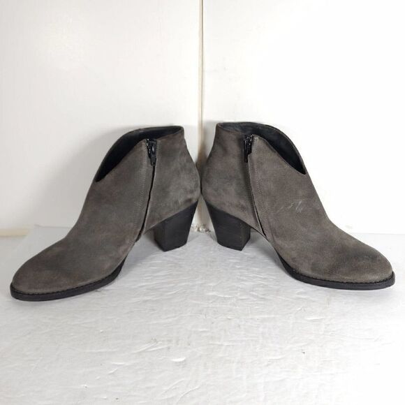 Paul Green Women's Delgado Uk5,5 US 8 Gray Suede Side Zip Ankle Booties Boots - Picture 5 of 15